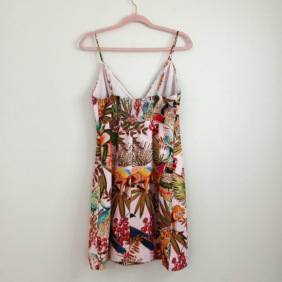 NWT Farm Rio Tropical Print Spaghetti Strap Wrap Sundress - Picture 6 of 7